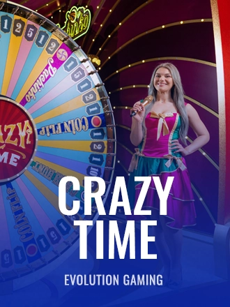 Crazy Time game show tile with the money wheel