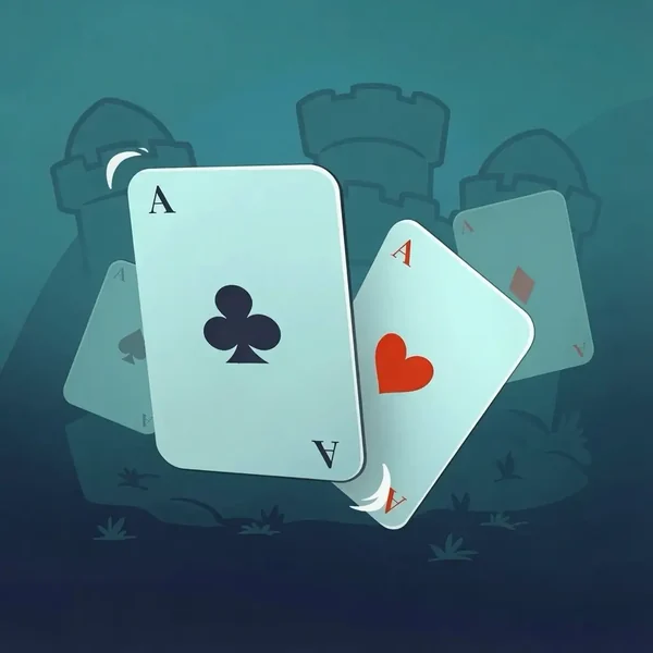 Video Poker tile with four aces
